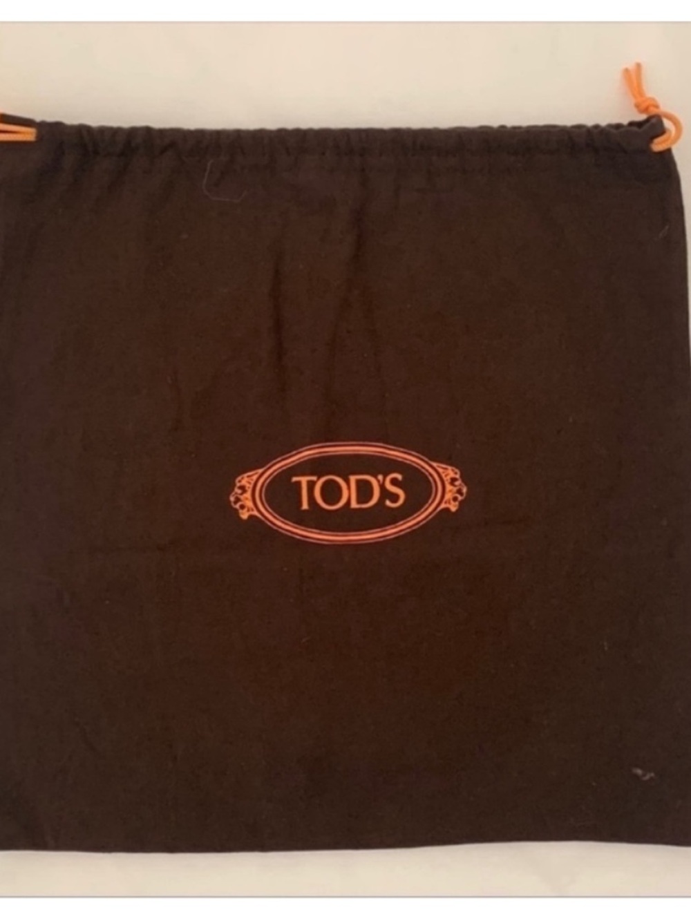 Tod's Brown Gold Woven Cotton Shoe Dust Bag Storage Travel Bag